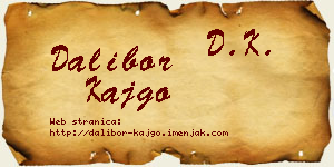 Dalibor Kajgo vizit kartica